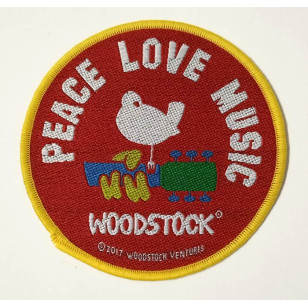 Woodstock - Peace Love Music Official Iron On Standard Patch ***READY TO SHIP from Hong Kong***
